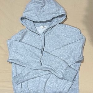Garage cropped hood sweater in light grey
